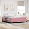 Image de vidaXL Cadre de lit avec matelas Rose 180 x 200 cm tissu 3399083