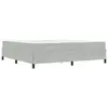 Image de Vidaxl cadre de lit gris clair 200 x 200 cm tissu