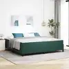 Image de Cadre De Lit Avec Matelas Vert Foncé 200 X 200 Cm Tissu Vidaxl