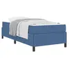 Image de Vidaxl cadre de lit avec matelas bleu 90 x 190 cm tissu