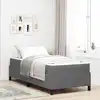 Image de Cadre De Lit Avec Matelas Gris Clair 90 X 200 Cm Tissu Vidaxl