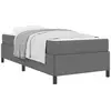 Image de Vidaxl cadre de lit avec matelas gris clair 90 x 200 cm tissu