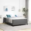 Image de Cadre De Lit Avec Matelas Gris Clair 140 X 190 Cm Tissu Vidaxl