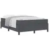 Image de Vidaxl cadre de lit avec matelas gris foncé 140 x 190 cm tissu