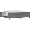 Image de Cadre De Lit Avec Matelas Gris Clair 200 X 200 Cm Tissu Vidaxl