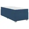 Image de Vidaxl cadre de lit avec matelas bleu 80 x 200 cm tissu