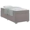 Image de Vidaxl cadre de lit avec matelas taupe 90 x 190 cm tissu