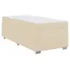 Image de Vidaxl cadre de lit avec matelas crème 90 x 190 cm tissu