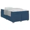 Image de Vidaxl cadre de lit avec matelas bleu 120 x 190 cm tissu