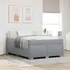 Image de Cadre De Lit Avec Matelas Gris Clair 140 X 200 Cm Tissu Vidaxl