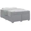 Image de Vidaxl cadre de lit avec matelas gris clair 140 x 200 cm tissu