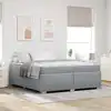 Image de Cadre De Lit Avec Matelas Gris Clair 180 X 200 Cm Tissu Vidaxl
