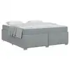 Image de Vidaxl cadre de lit avec matelas gris clair 180 x 200 cm tissu