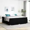 Image de Cadre De Lit Avec Matelas Noir 200 X 200 Cm Tissu Vidaxl