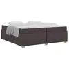 Image de Vidaxl cadre de lit avec matelas marron foncé 200 x 200 cm tissu