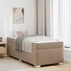 Image de vidaXL Cadre de lit avec matelas Cappuccino 90 x 200 cm tissu 3399225