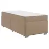 Image de Vidaxl cadre de lit avec matelas cappuccino 90 x 200 cm tissu