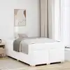 Image de Cadre De Lit Blanc 120 X 190 Cm Tissu Vidaxl