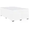 Image de Vidaxl cadre de lit avec matelas blanc 120 x 190 cm tissu