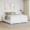 Image de vidaXL Cadre de lit avec matelas Blanc 180 x 200 cm tissu 3399247