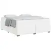 Image de Vidaxl cadre de lit avec matelas blanc 180 x 200 cm tissu