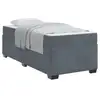 Image de Vidaxl cadre de lit avec matelas gris foncé 90 x 200 cm tissu