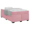 Image de Vidaxl cadre de lit avec matelas rose 120 x 190 cm tissu