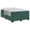Image de Vidaxl cadre de lit avec matelas vert foncé 160 x 200 cm tissu