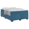 Image de Vidaxl cadre de lit avec matelas bleu foncé 160 x 200 cm tissu