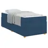 Image de Vidaxl cadre de lit avec matelas bleu 80 x 200 cm tissu