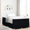 Image de vidaXL Cadre de lit avec matelas Noir 120 x 190 cm tissu 3399344