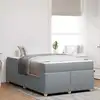Image de Cadre De Lit Avec Matelas Gris Clair 120 X 200 Cm Tissu Vidaxl