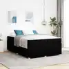 Image de Cadre De Lit Avec Matelas Noir 160 X 200 Cm Tissu Vidaxl