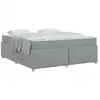 Image de Vidaxl cadre de lit avec matelas gris clair 180 x 200 cm tissu