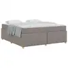 Image de Vidaxl cadre de lit avec matelas taupe 180 x 200 cm tissu