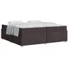 Image de Vidaxl cadre de lit avec matelas marron foncé 200 x 200 cm tissu
