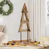 Image de Sapin De Noël Avec Support Marron 120 Cm Bois De Teck Solide Vidaxl