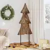 Image de Sapin De Noël Marron 151 Cm Bois De Teck Massif Vidaxl