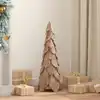 Image de Sapin De Noël Avec Support Marron 80 Cm Bois De Teck Solide Vidaxl