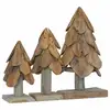 Image de Vidaxl sapin avec support 3 pcs marron bois de teck solide