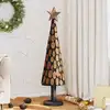 Image de Sapin De Noël Marron 120 Cm Bois De Teck Massif Vidaxl