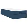 Image de Vidaxl cadre de lit avec matelas 2 pcs bleu tissu