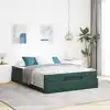 Image de Cadre De Lit Avec Matelas 2 Pièces Vert Velours Vidaxl