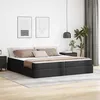 Image de vidaXL Lit avec rangement et matelas avec matelas 2 pcs Noir Cuir 3399624