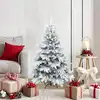 Image de Sapin De Noël Artificiel À Branches Pliantes, Duveteux De Neige Vidaxl
