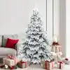Image de Sapin De Noël Artificiel À Branches Pliantes, Duveteux De Neige Vidaxl