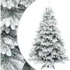 Image de Vidaxl sapin artificiel à branches pliantes, duveteux de neige