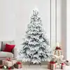 Image de Sapin De Noël Artificiel À Branches Pliantes, Duveteux De Neige Vidaxl