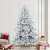Image de Sapin De Noël Artificiel À Branches Pliantes, Duveteux De Neige Vidaxl