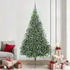 Image de Sapin De Noël Artificiel Pré-éclairé Vert 240 Cm Pvc Vidaxl